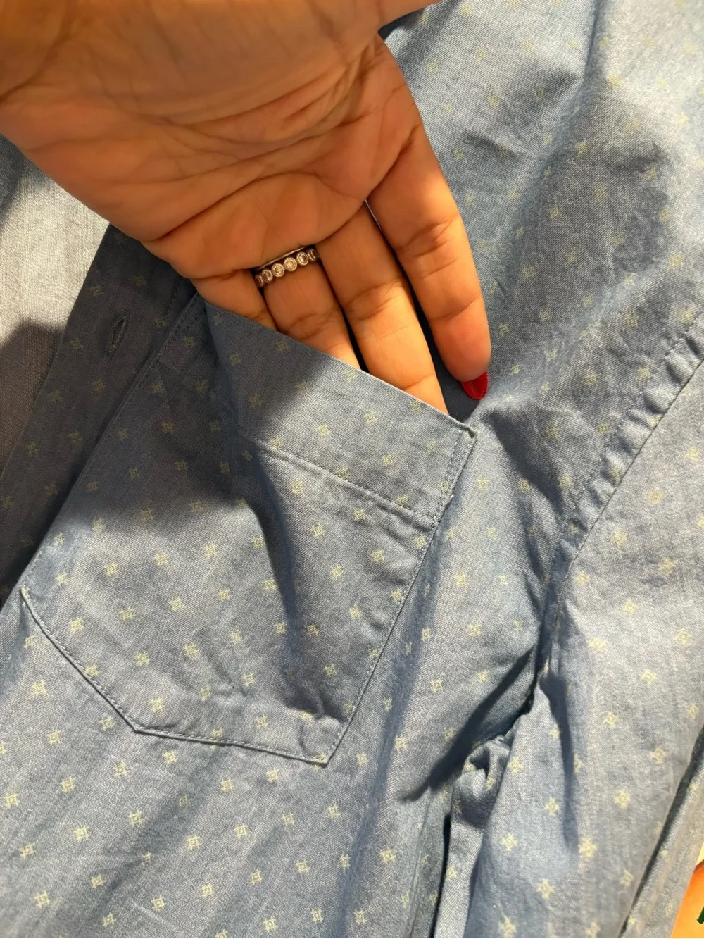 Men's Light Blue Button-Down Cotton Shirt
